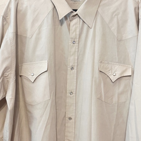 Ely Cattleman Tall Man Pearl Snap Long Sleeve Western Shirt 3XL - Picture 3 of 8